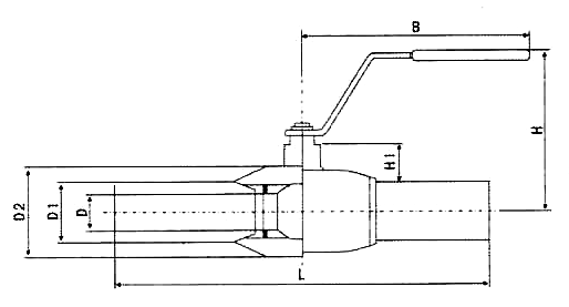 全焊接球閥(圖1)